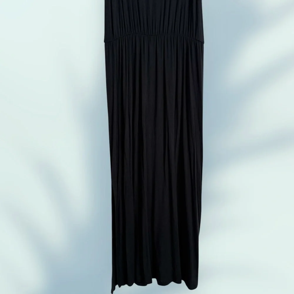 Nordstrom Caslon Black Knit Sleeveless Elastic Waist Maxi Dress M (8/10) - Picture 9 of 12